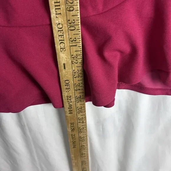 Fortune + Ivy  Dress Ruffle Front and Bottom Size XL Raspberry violet Sleeveles - Picture 2 of 8